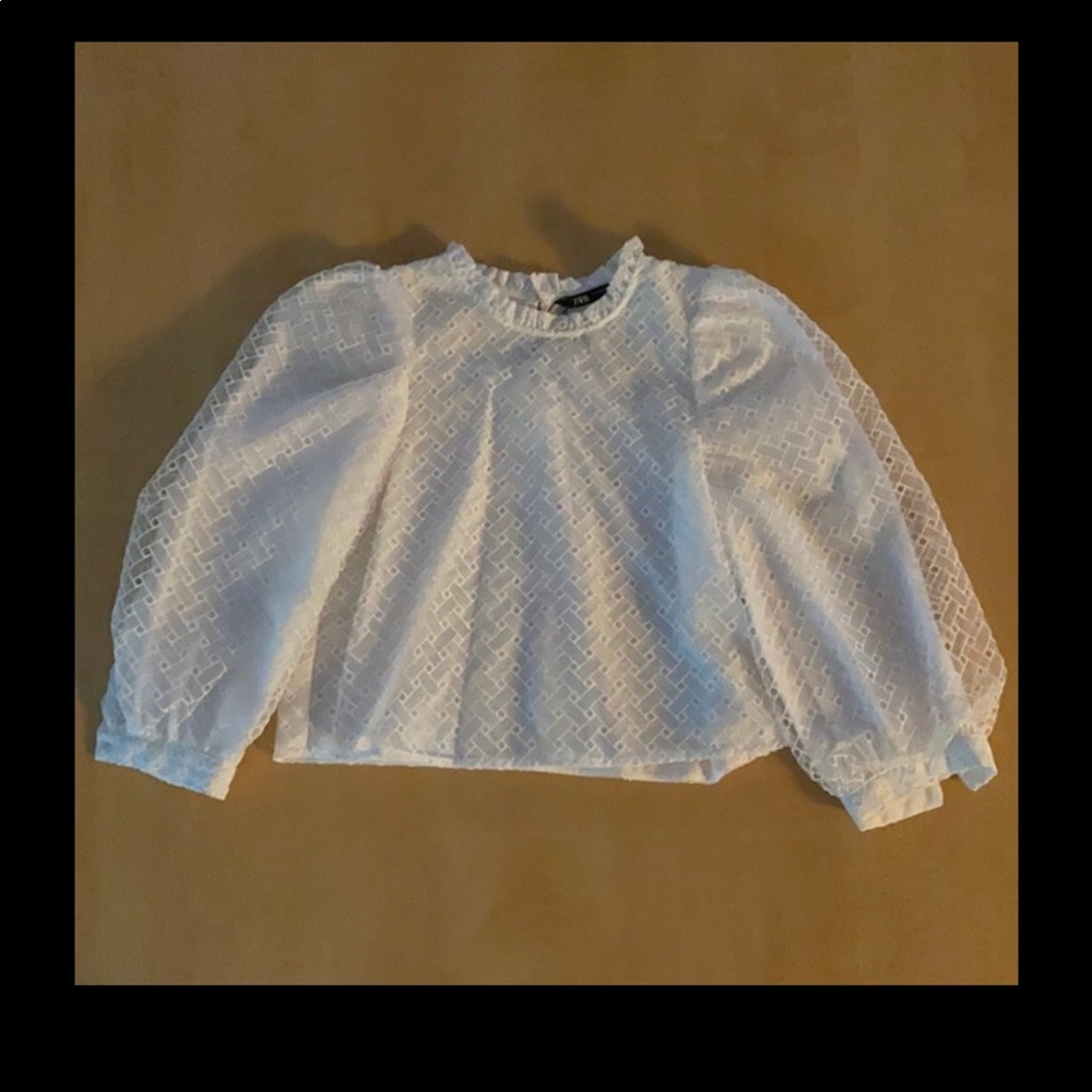 ZARA WOMEN'S WHITE BLOUSE/TOP SZ XS - Picture 9 of 11